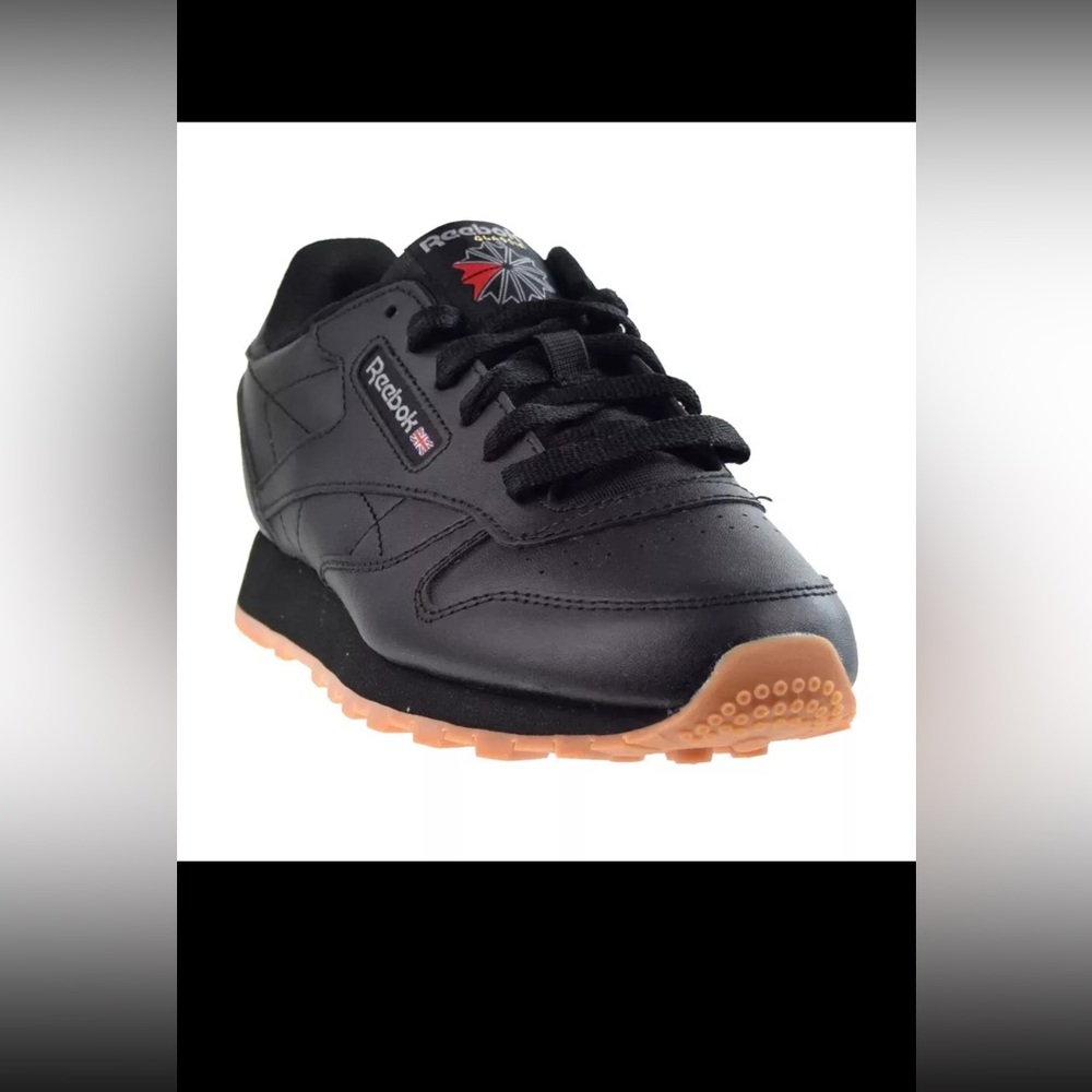 Reebok Classic Leather Kids Shoes Black sz 4.5 Unisex Sneakers GZ6093